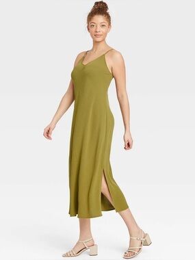 a new day Olive Green slip dress